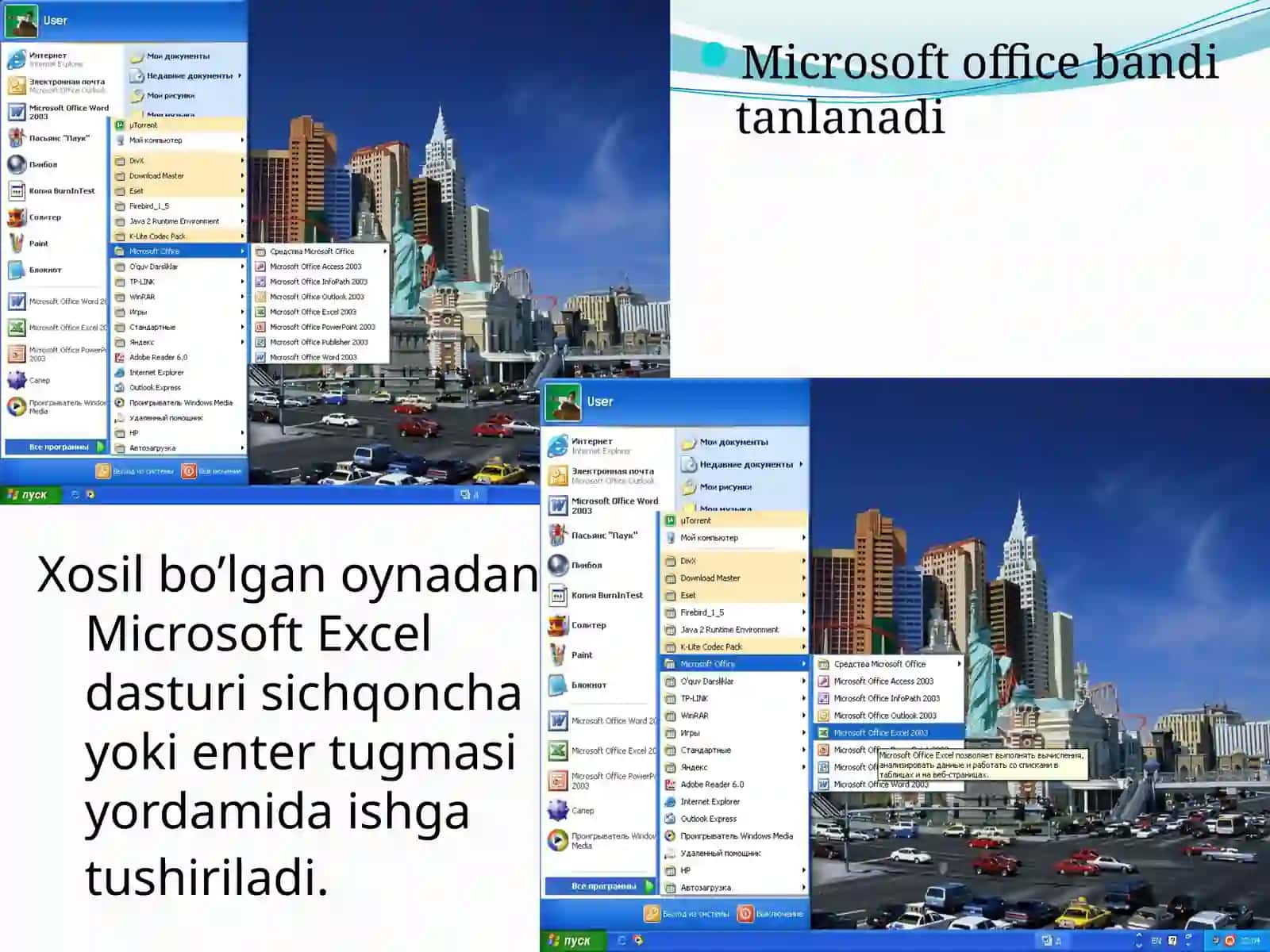 Excel dasturida ishlash 4
