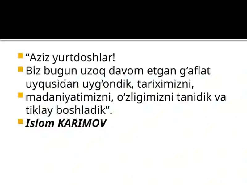 Mustaqillik davri davraida o'lkamizda olib borilgan chora-tadbirlar 4