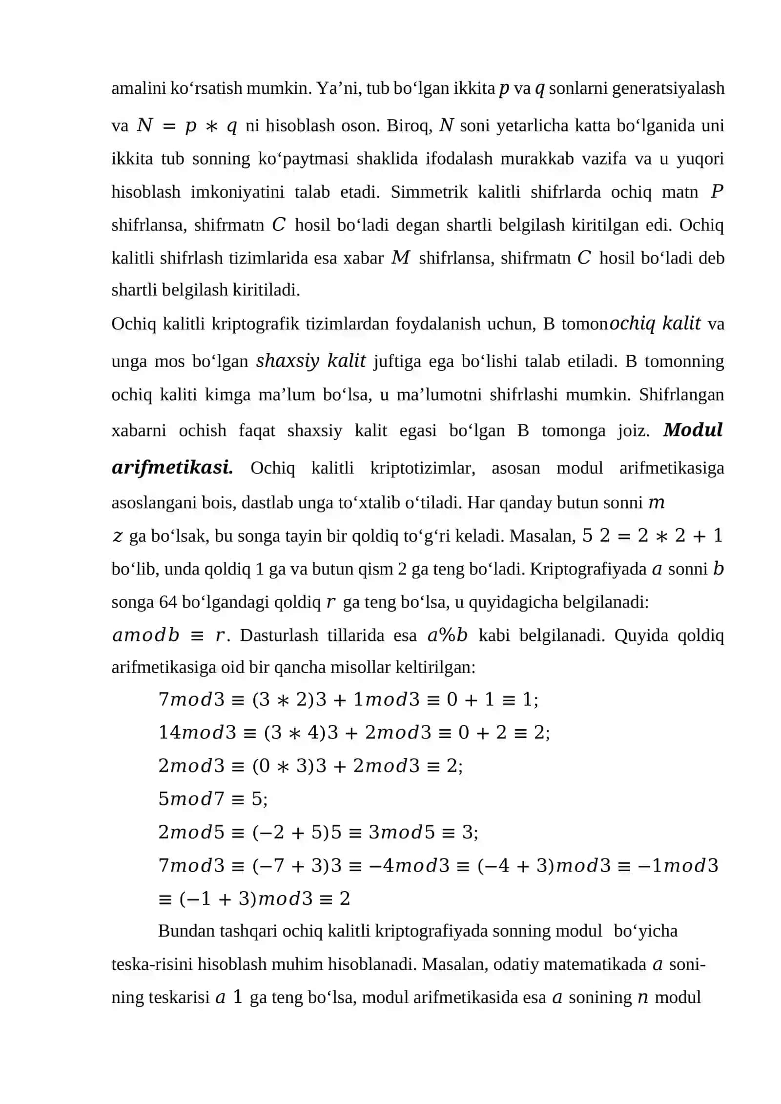Assimmetrik shifrlash algoritmi 4