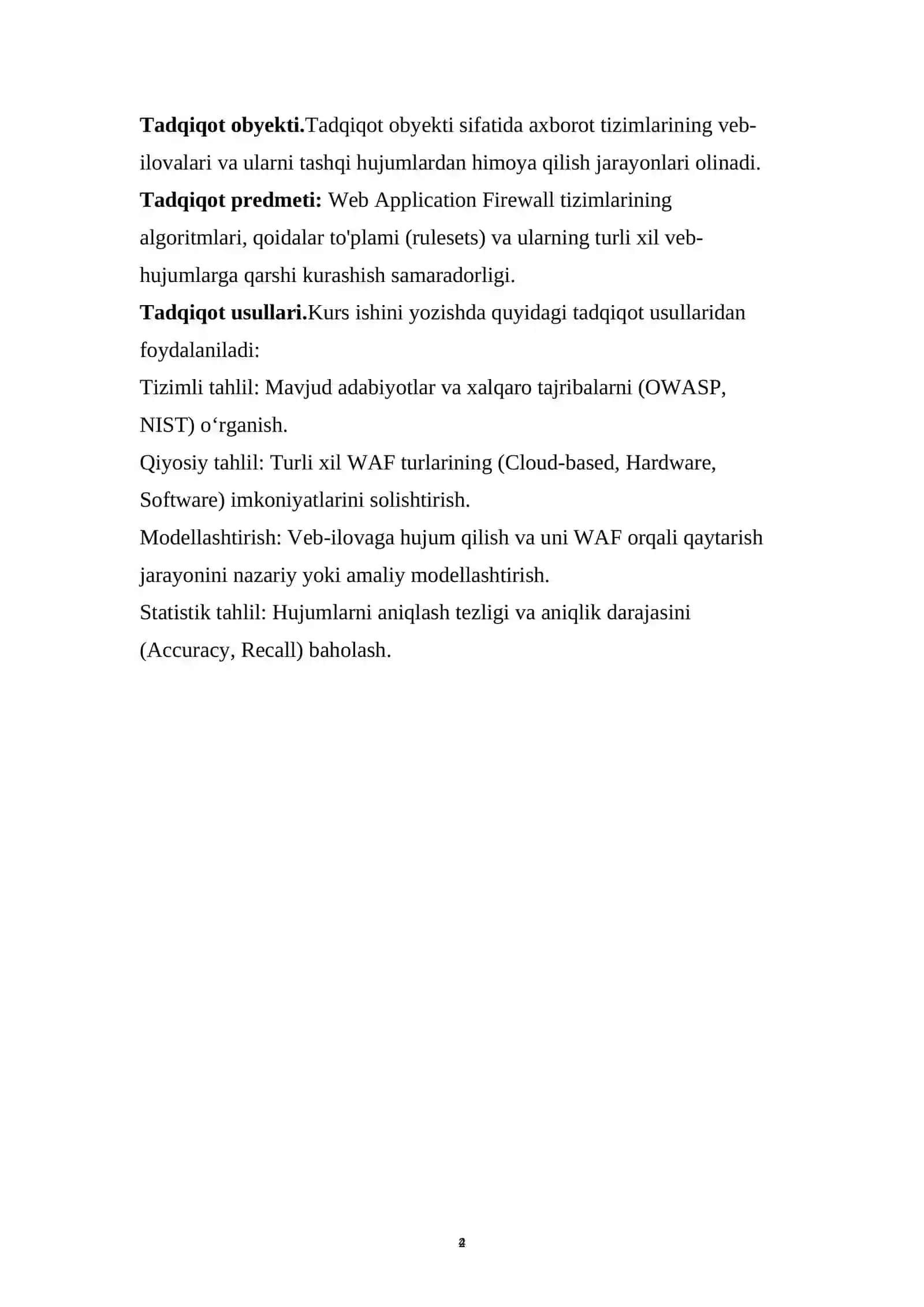 Web Application Firewall (WAF) samaradorligi 4