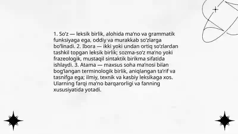 Oʻzbek tilining leksik qatlami 4