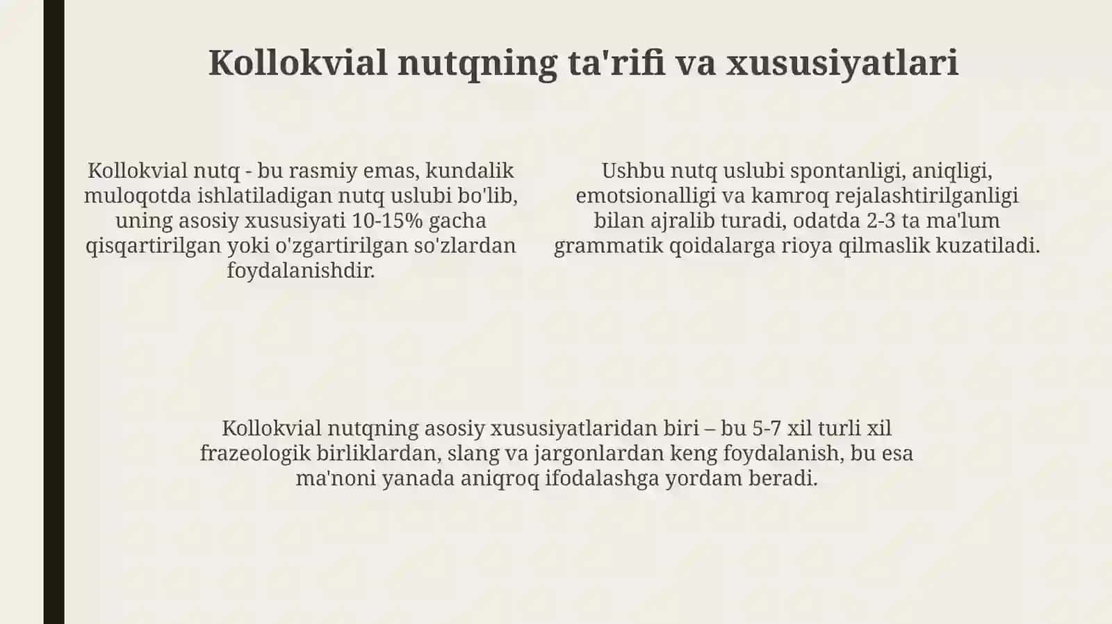 Soʻzlashuv nutq uslubi 4