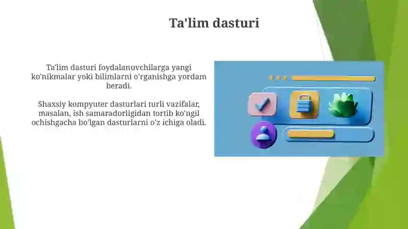 Shaxsiy kompyuter dasturlari 4