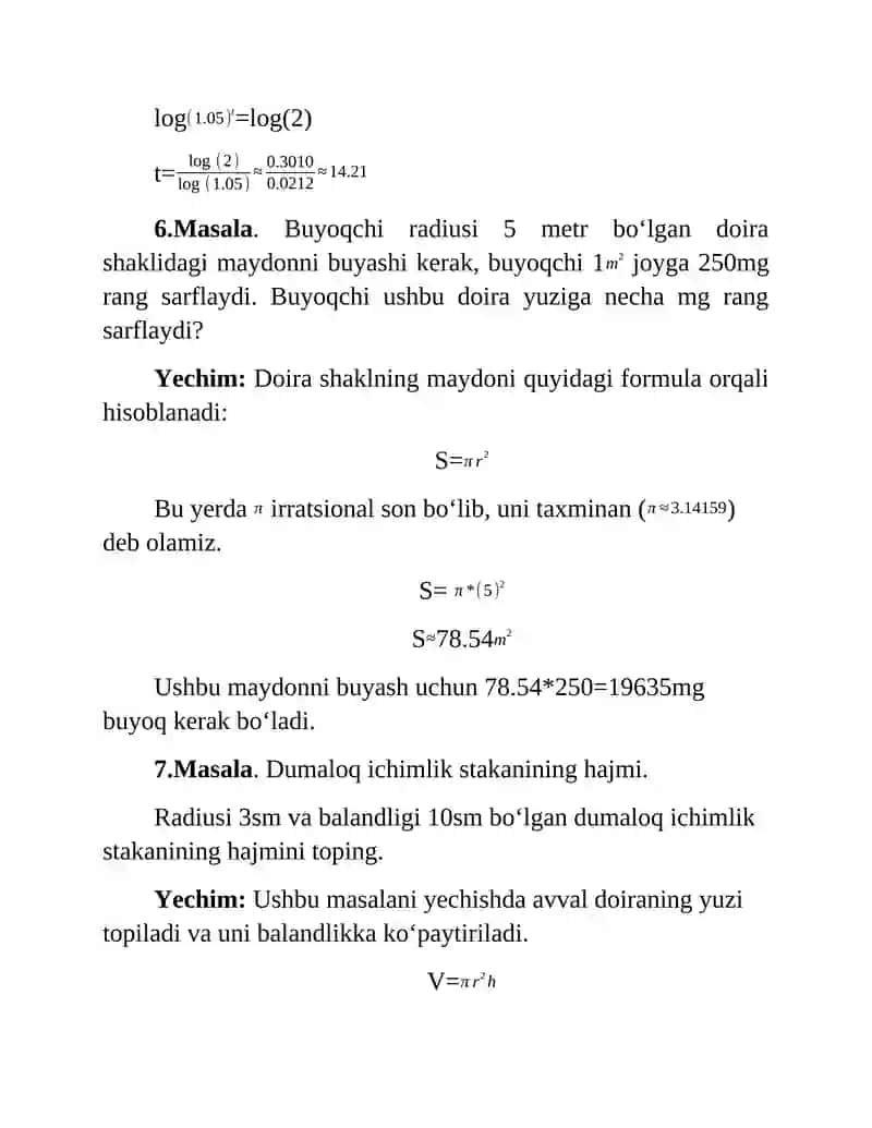 Irratsional sonlarga oid hayotiy masalalar 4