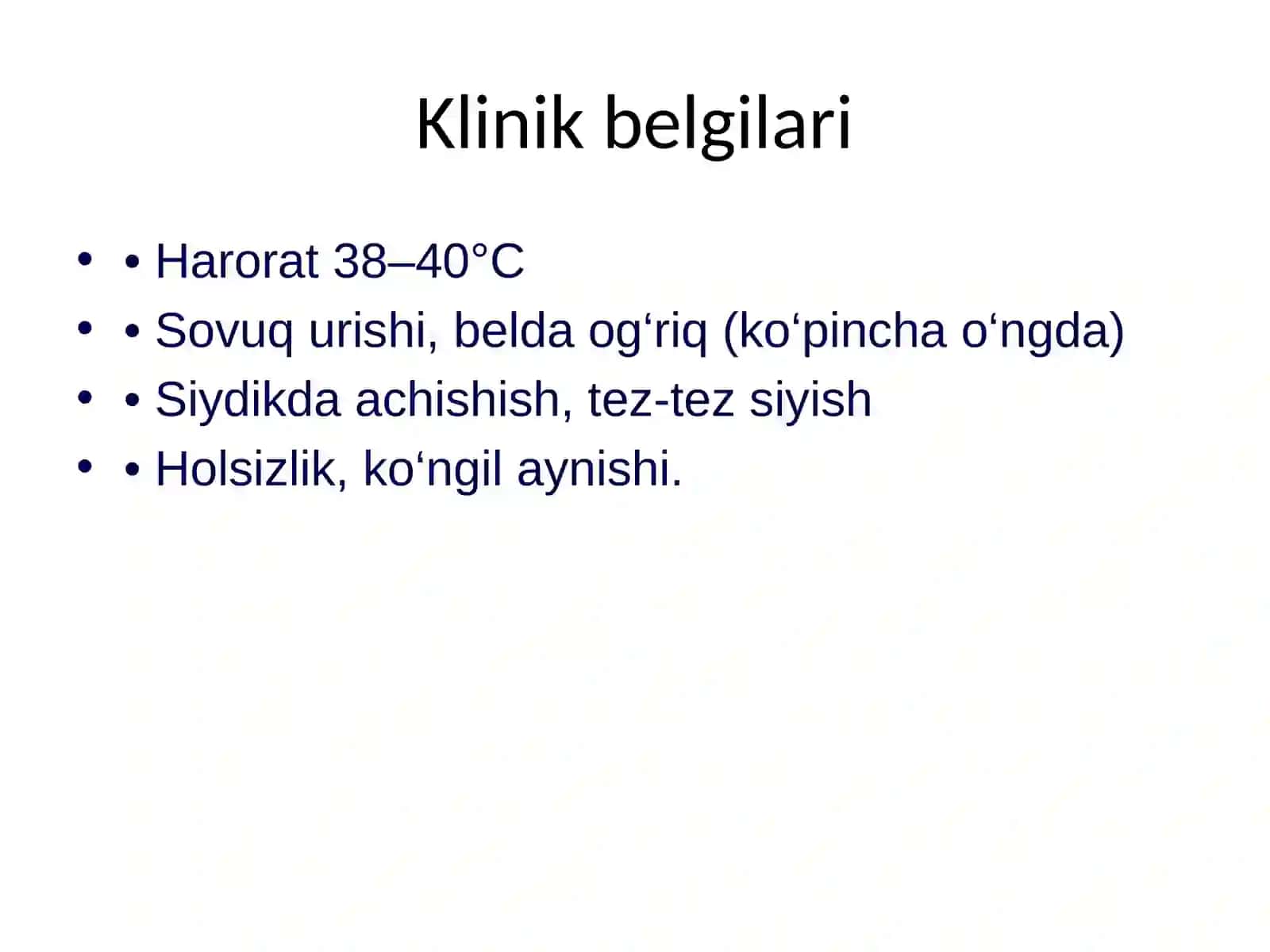Homiladorlikda Pielonefrit 4