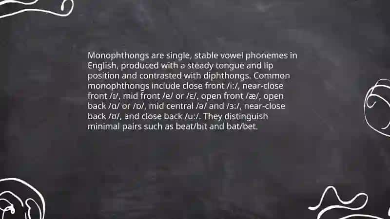 Vowel phonemes 4