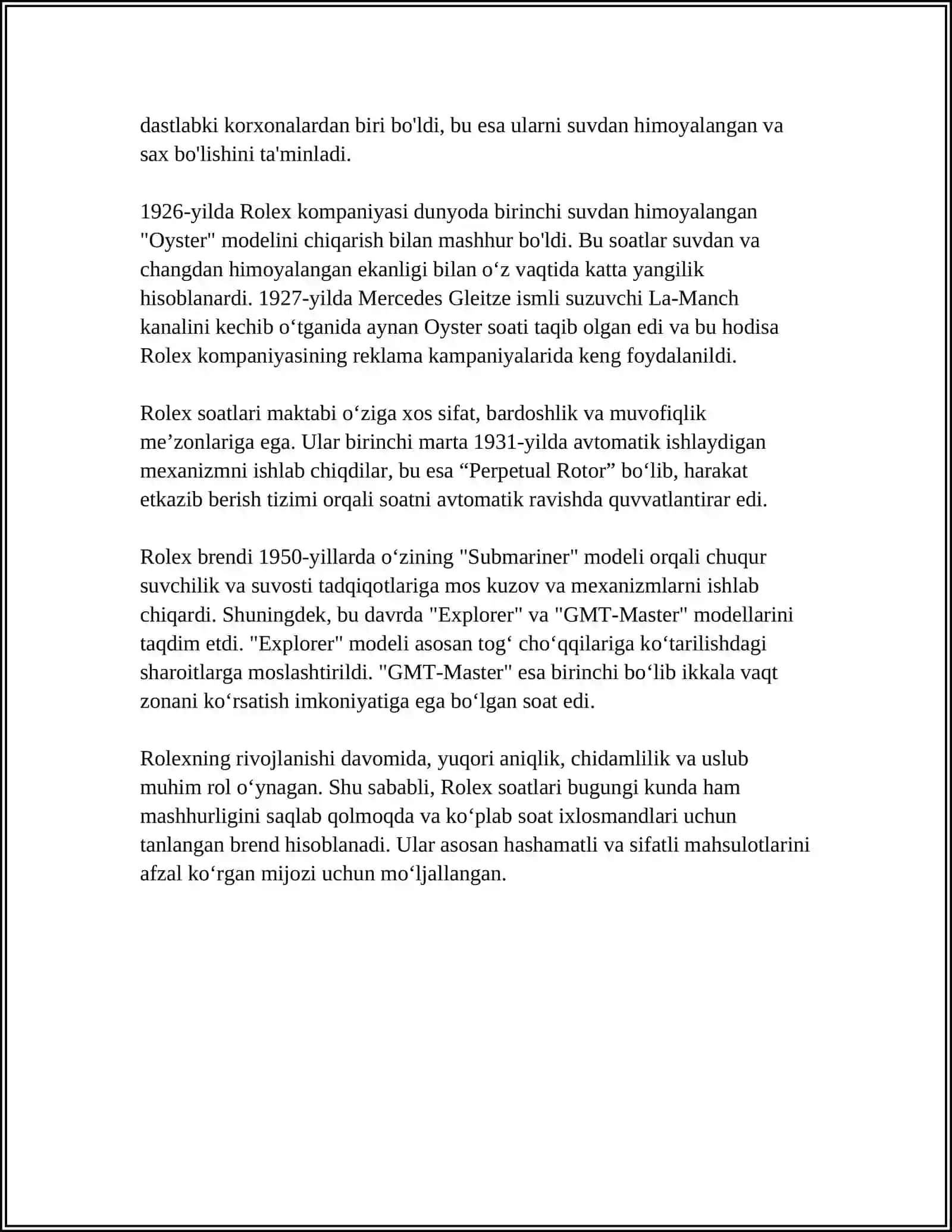 SOATLAR ROLEKIS HAQIDA 4