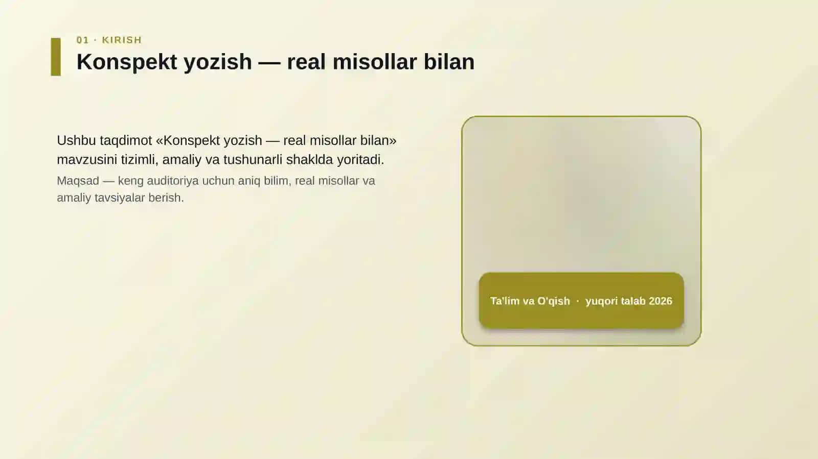 Konspekt yozish — real misollar bilan 4