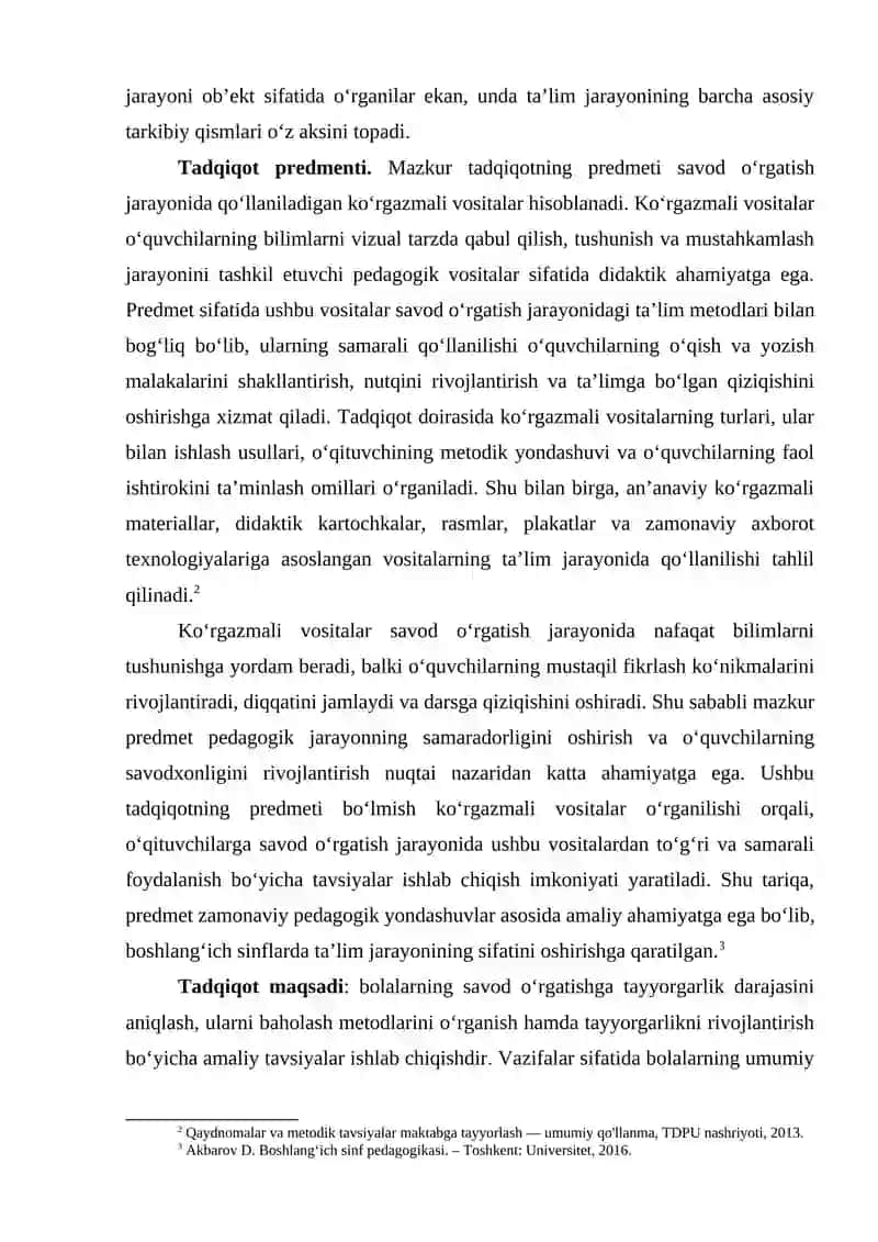 Bolalarni savod ôrgatish jarayoniga tayyorgarlikni ôrganish 4