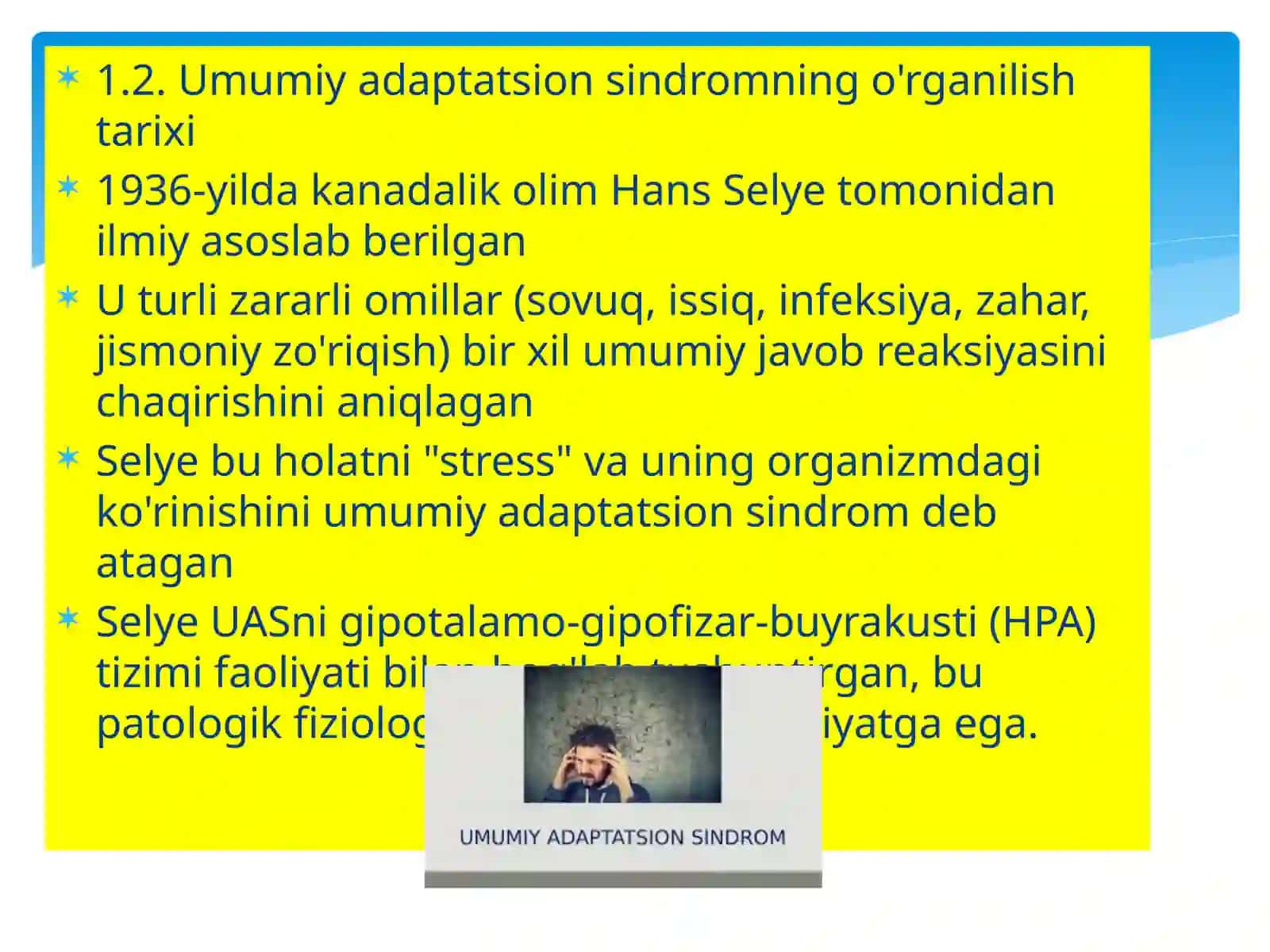 Umumiy adaptatsion sindrom’’mavzusi 4