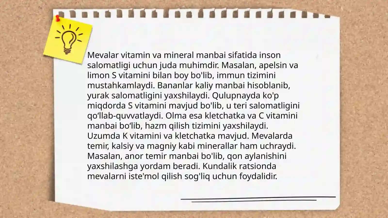 Mevalar va ularning foydalari 4