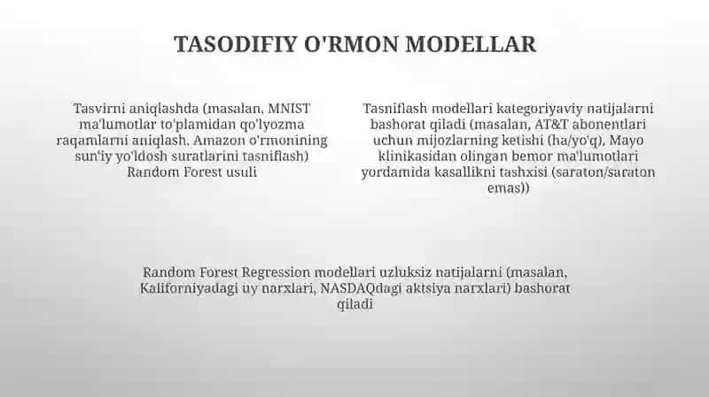Mashina O'rganish Modellari 4
