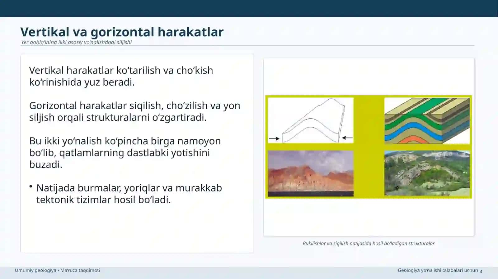 Tektonik harakatlar 4