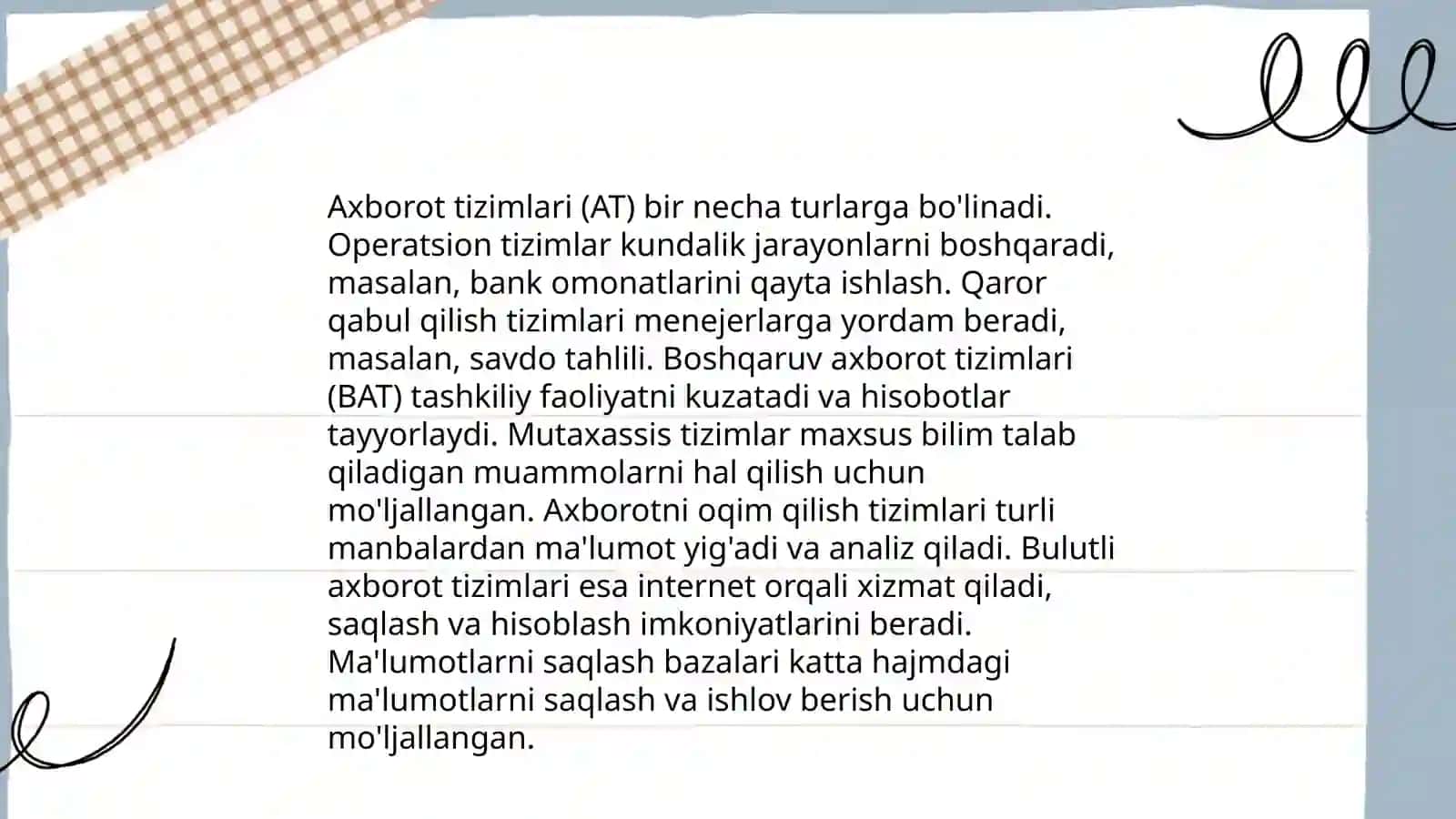 Axborotni modellashtirish asoslari 4