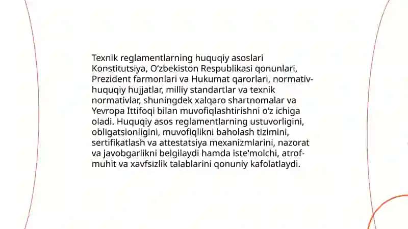 Texnik reglamentlarning mazmuni va mohiyati 4