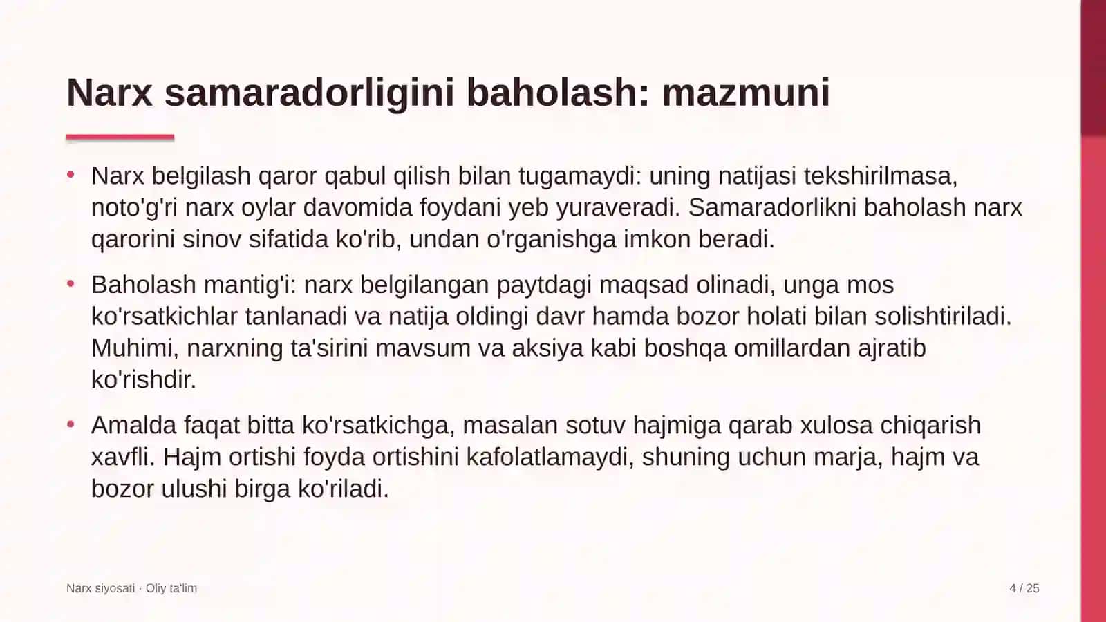 Bolalar nashrlarida narx samaradorligini baholash 4