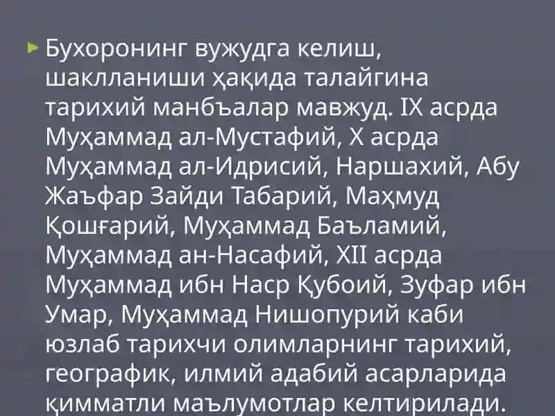 Narshaxiy M. Buxoro tarixi asari 4