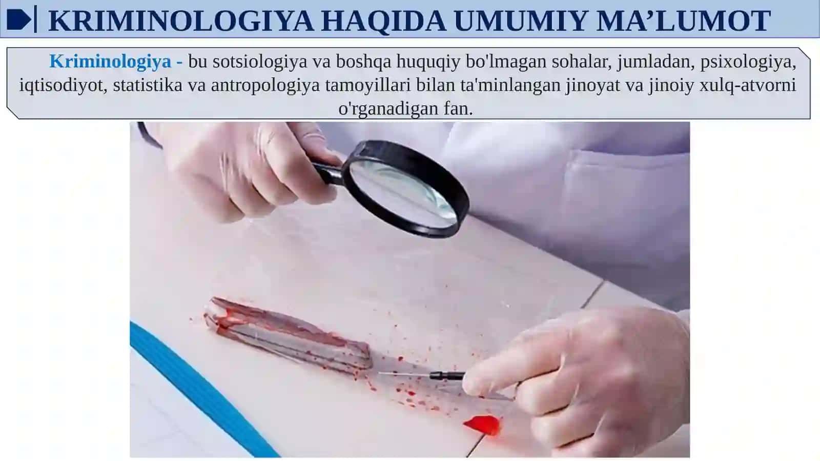 Kriminalistikada Kimyoning O’rni 4