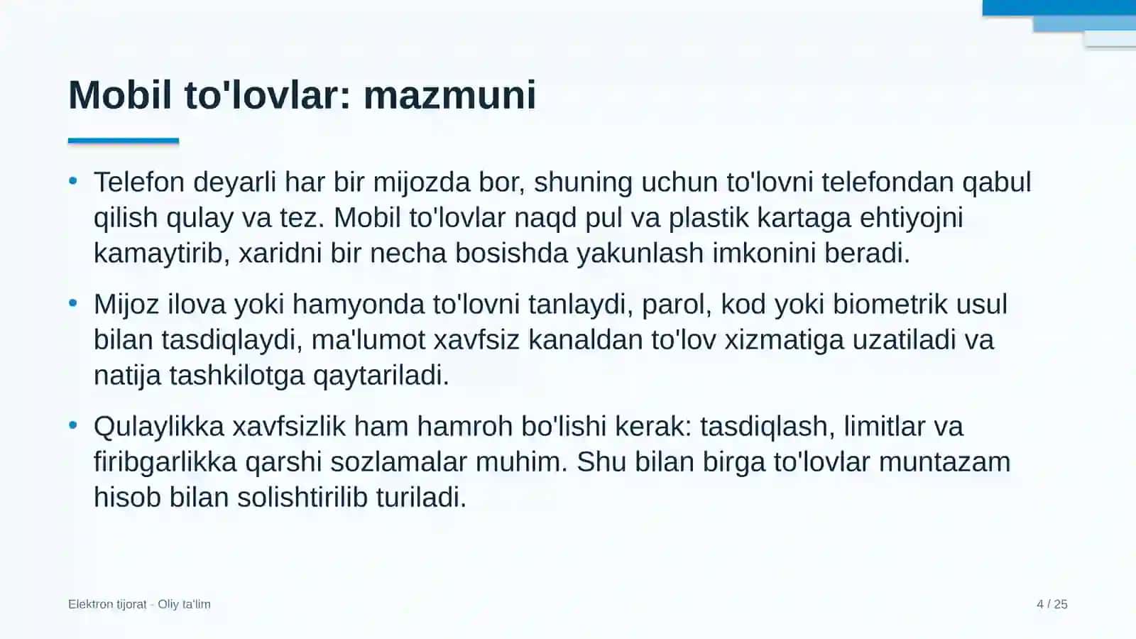 Daryo transportida mobil to'lovlar 4