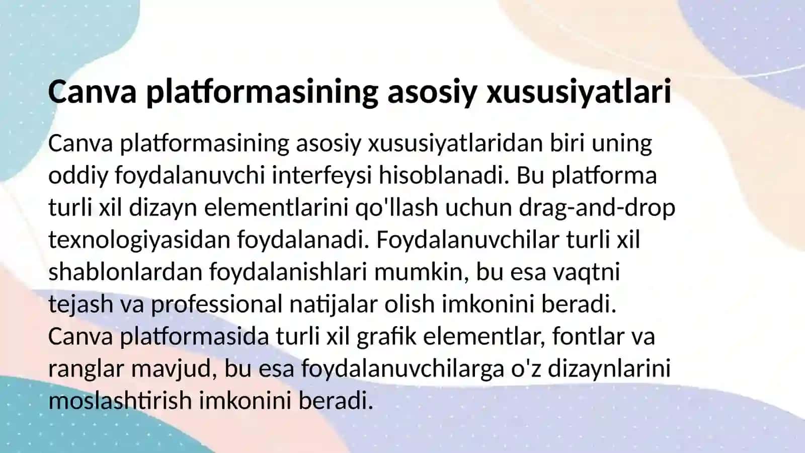 Canva platformasida ishlash 4