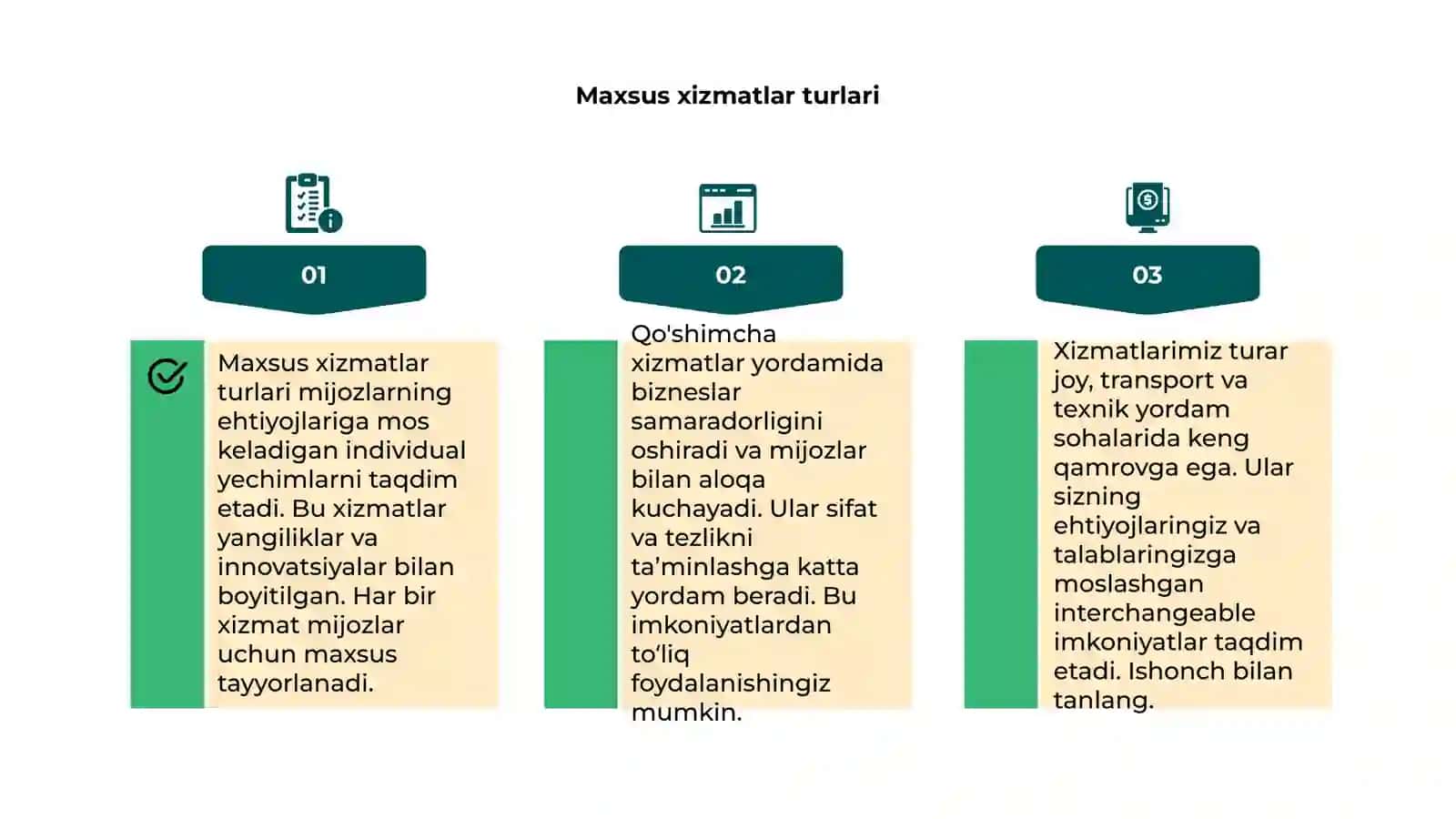 Qo'shimcha xizmatlar 4