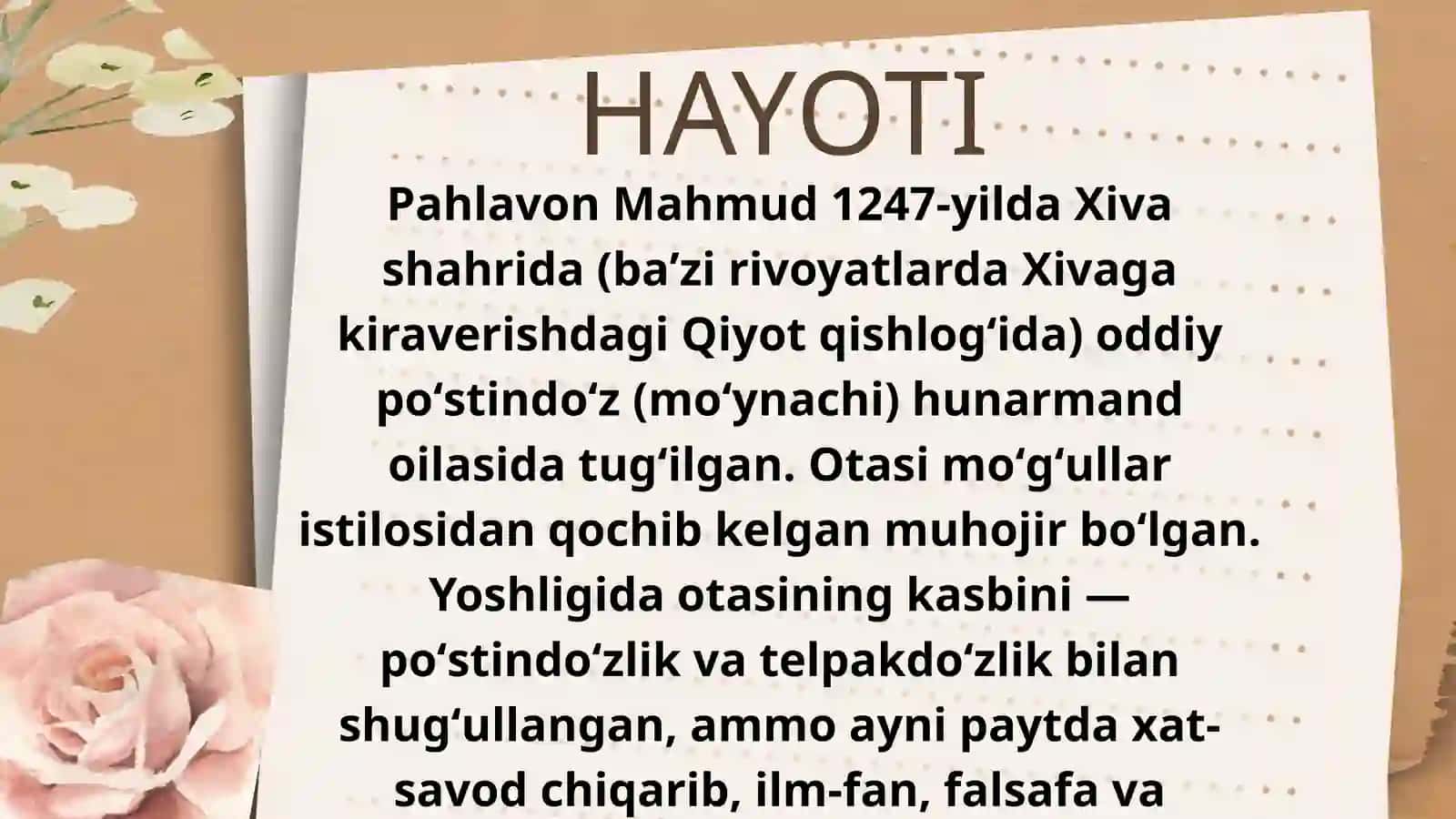 Pahlavon Mahmudning hayoti va ijodiy merosi 4