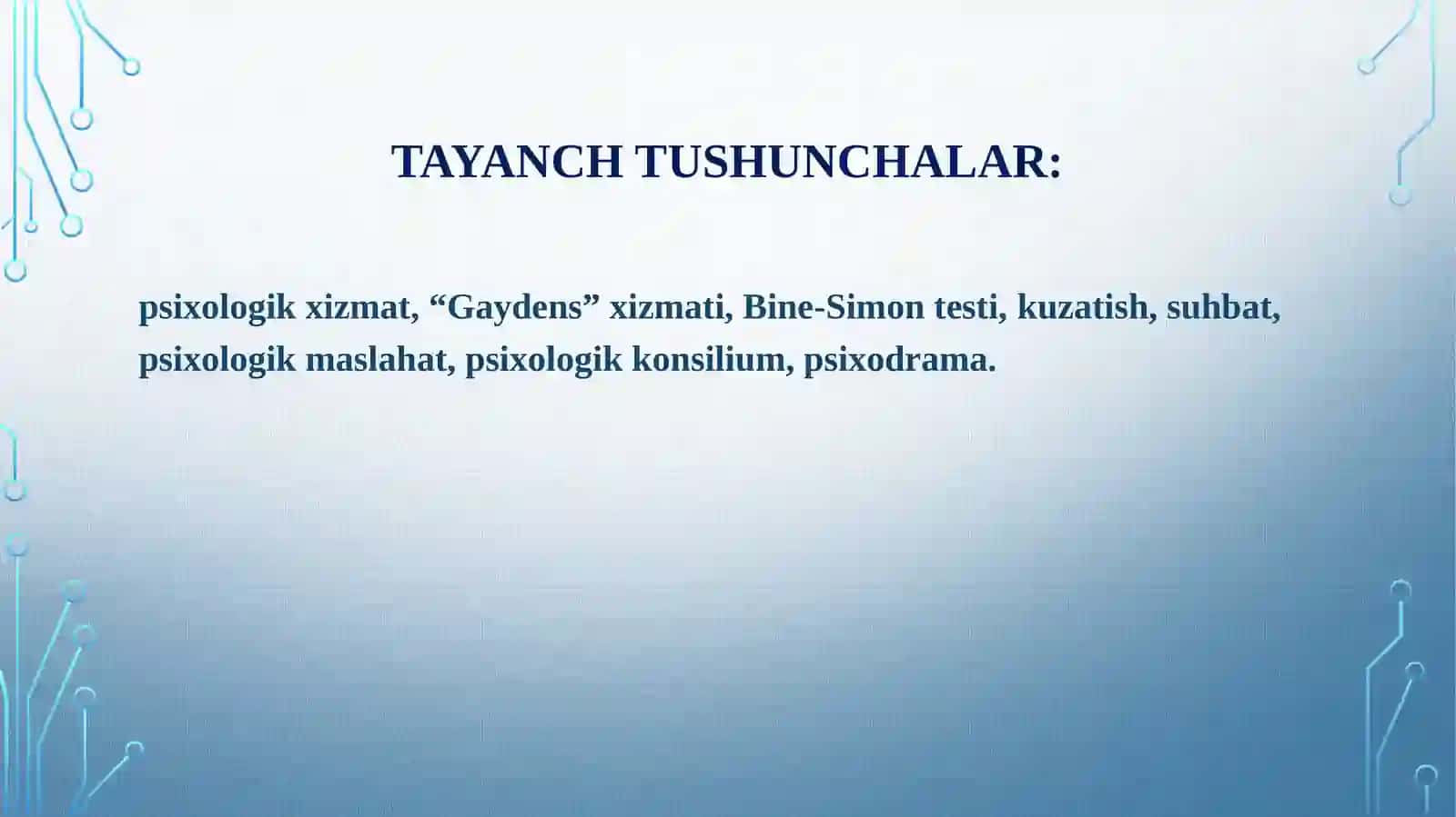 Amaliy psixologiya kasbiy faoliyat sifatida. Ta’limda psixologik xizmat. Ta’lim muassasalarida psixologik xizmatni shakllantirish tarixi 4