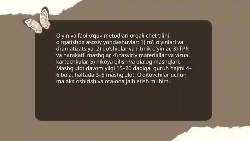 Maktabgcha ta'limda chet tilini o'rgatishning metodik ta'minotini takomillashtirish 4