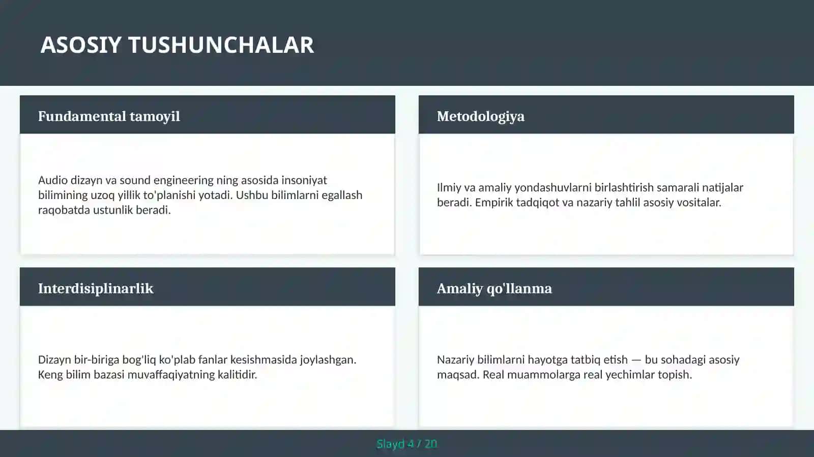 Audio dizayn va sound engineering 4