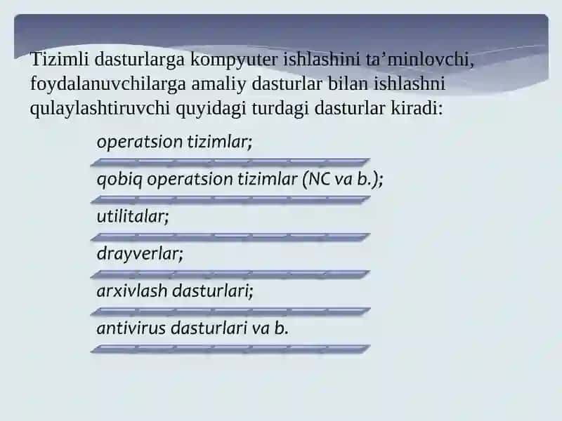 Kompyuterning dasturiy ta’minoti, Windows OT 4