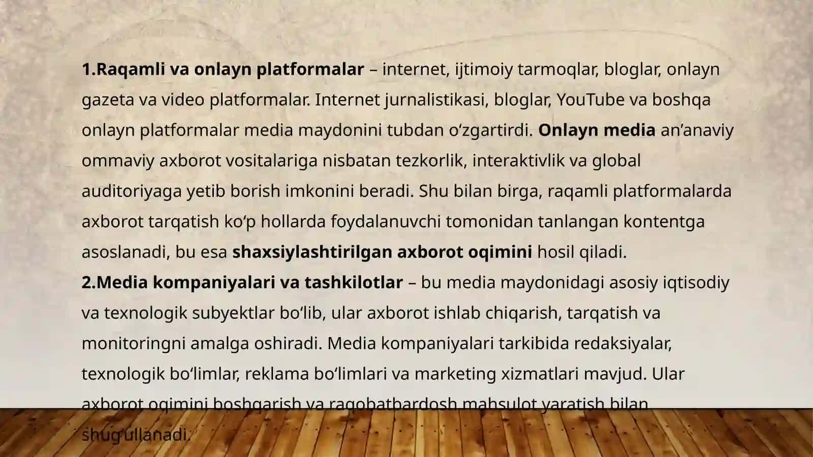 Media maydon tuzilishi va internet jurnalistikasida raqobat muhiti 4