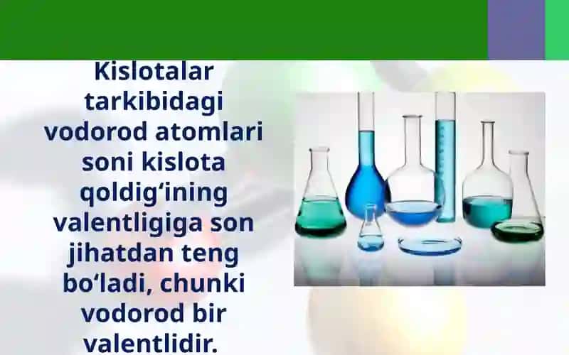 Kislotalar tarkibi, tuzilishi 4