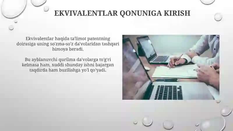 Ekvivalentlar qonuni 4
