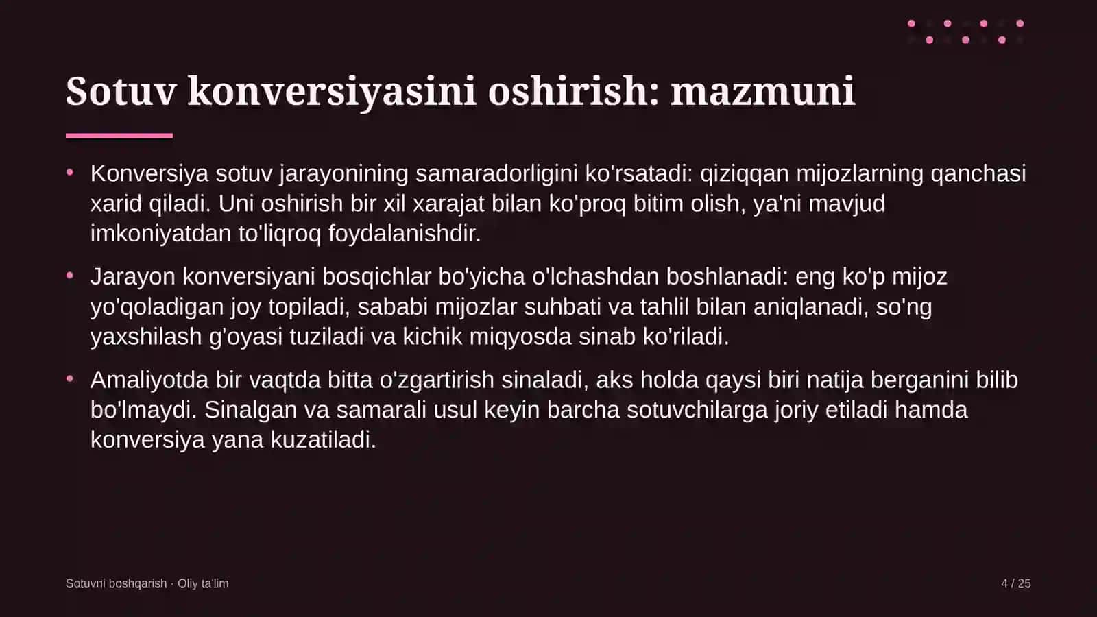 Qurilishda sotuv konversiyasini oshirish 4