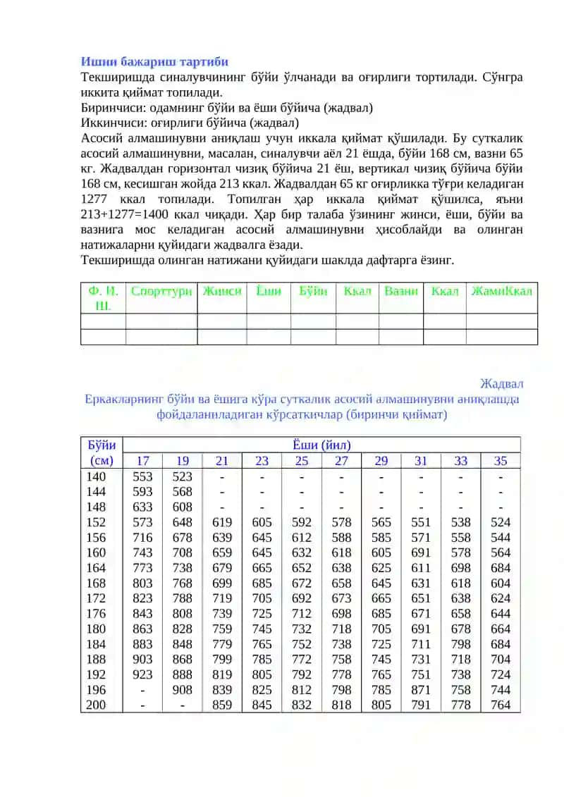 Модда ва энергия алмашинуви 4
