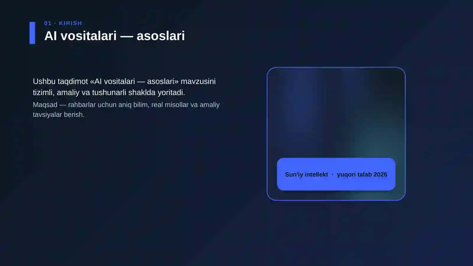 AI vositalari — asoslari 4