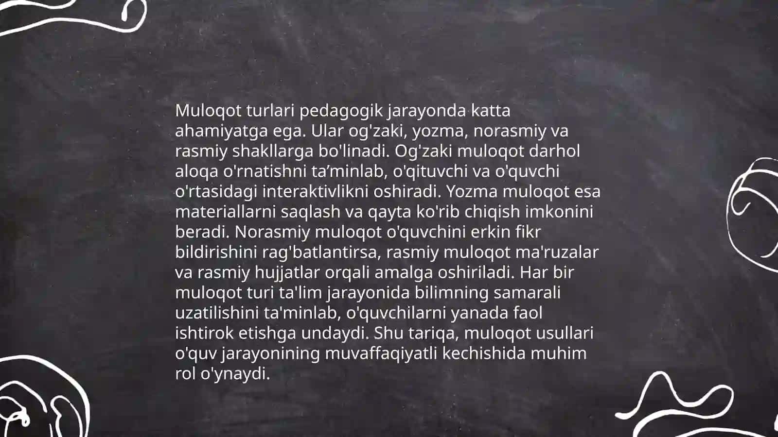 Pedagogik faoliyatda muloqot 4