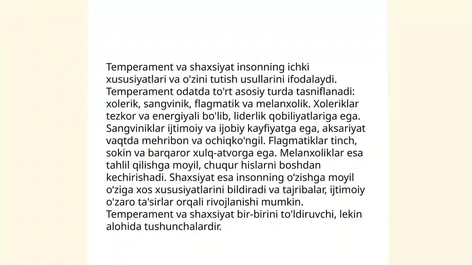 Temperament tiplari 4