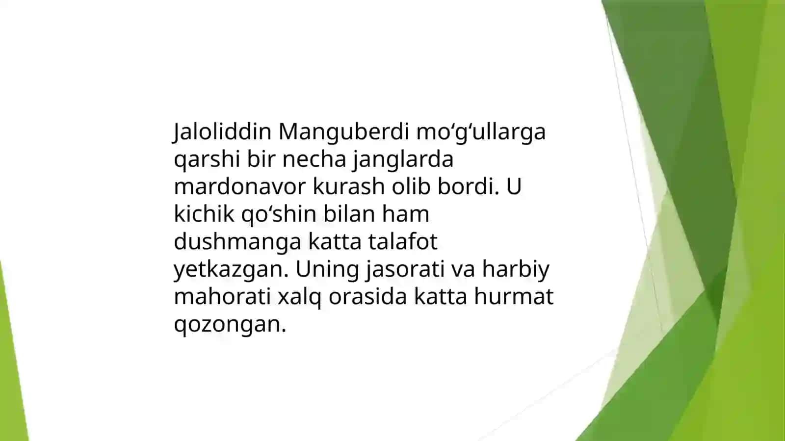Jaloliddin Manguberdi — Vatan himoyachisi 4