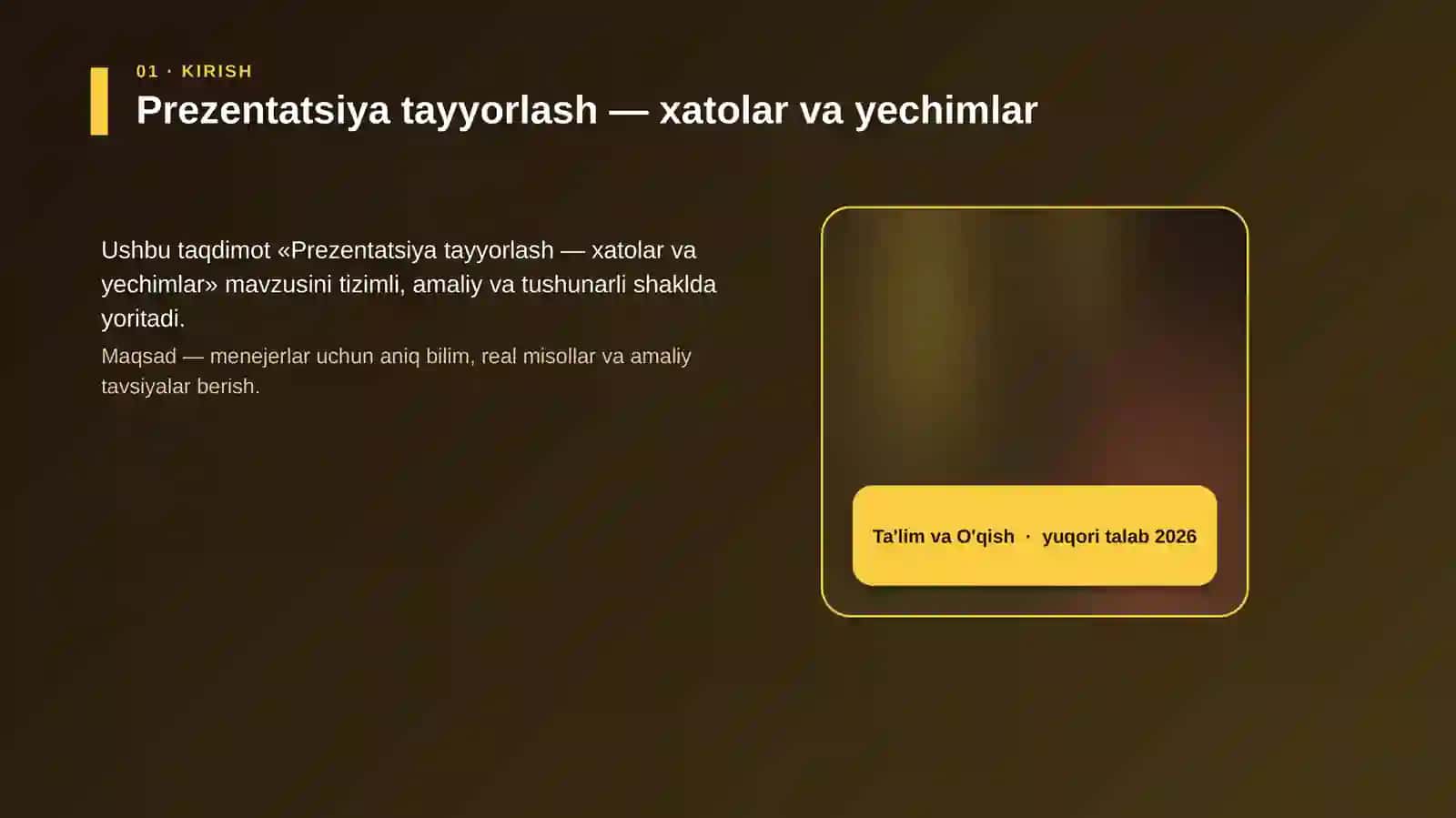 Prezentatsiya tayyorlash — xatolar va yechimlar 4