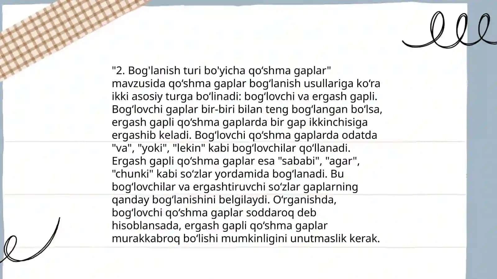 Qo'shma gaplar 4