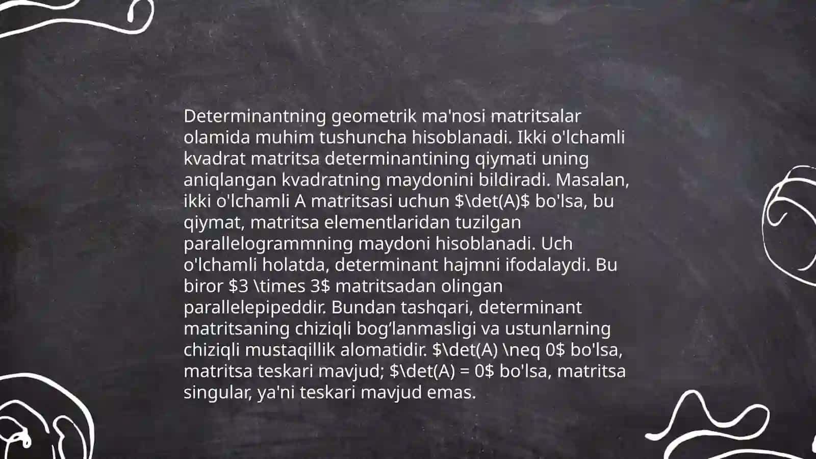 Determinant va uning xossalari 4