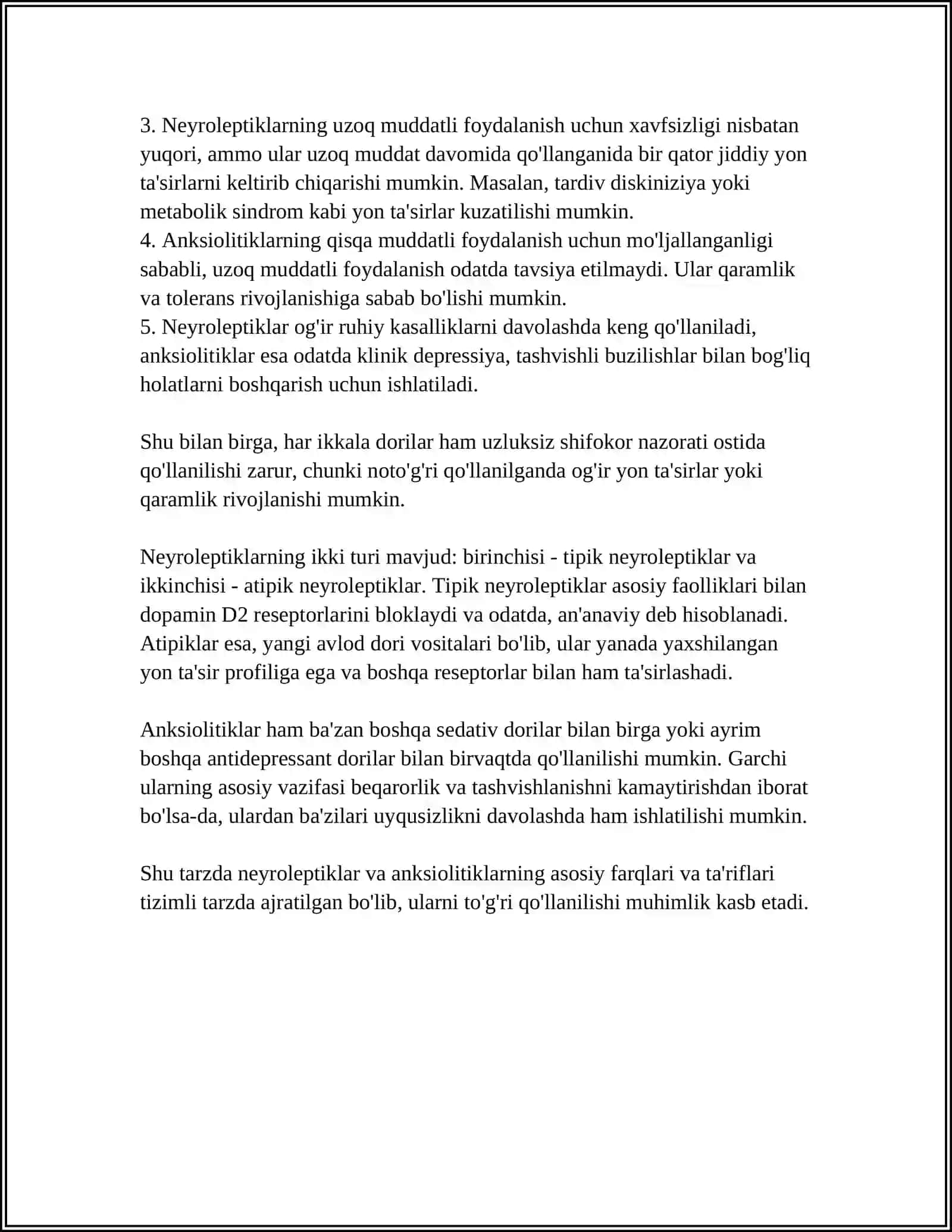 NEYROLEPTIKLLAR ANKISIOLITIKKLAR 4