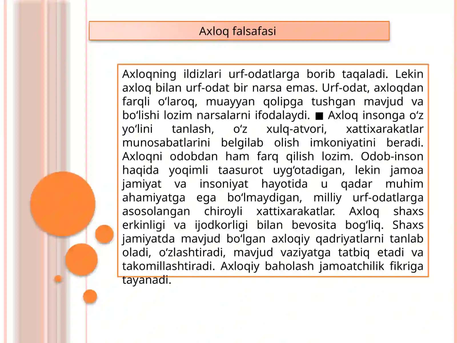 AXLOQ FALSAFASI 4
