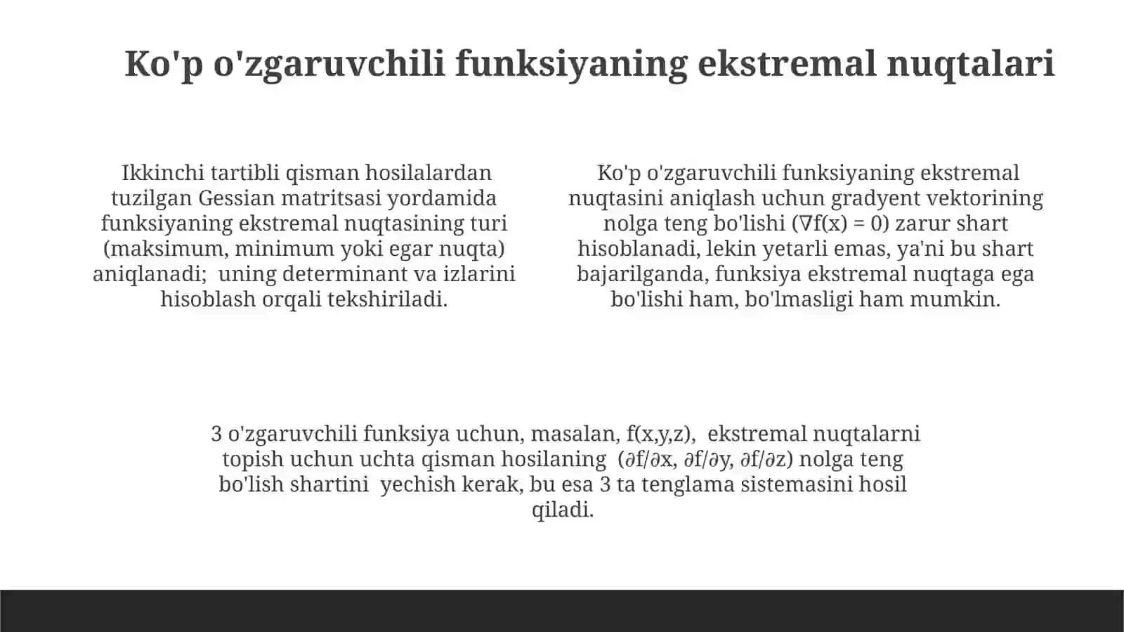 Ekstrimum nuqtalari 4