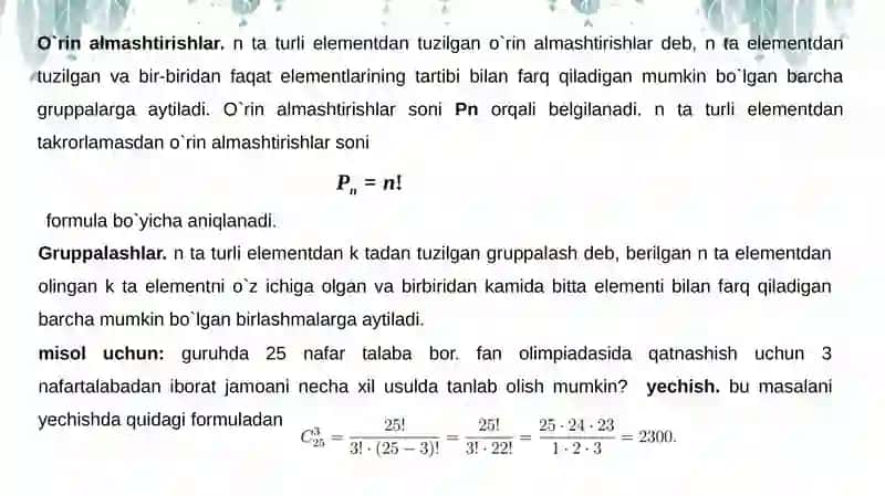 Ehtimollar nazariyasi va matematik statistika 4