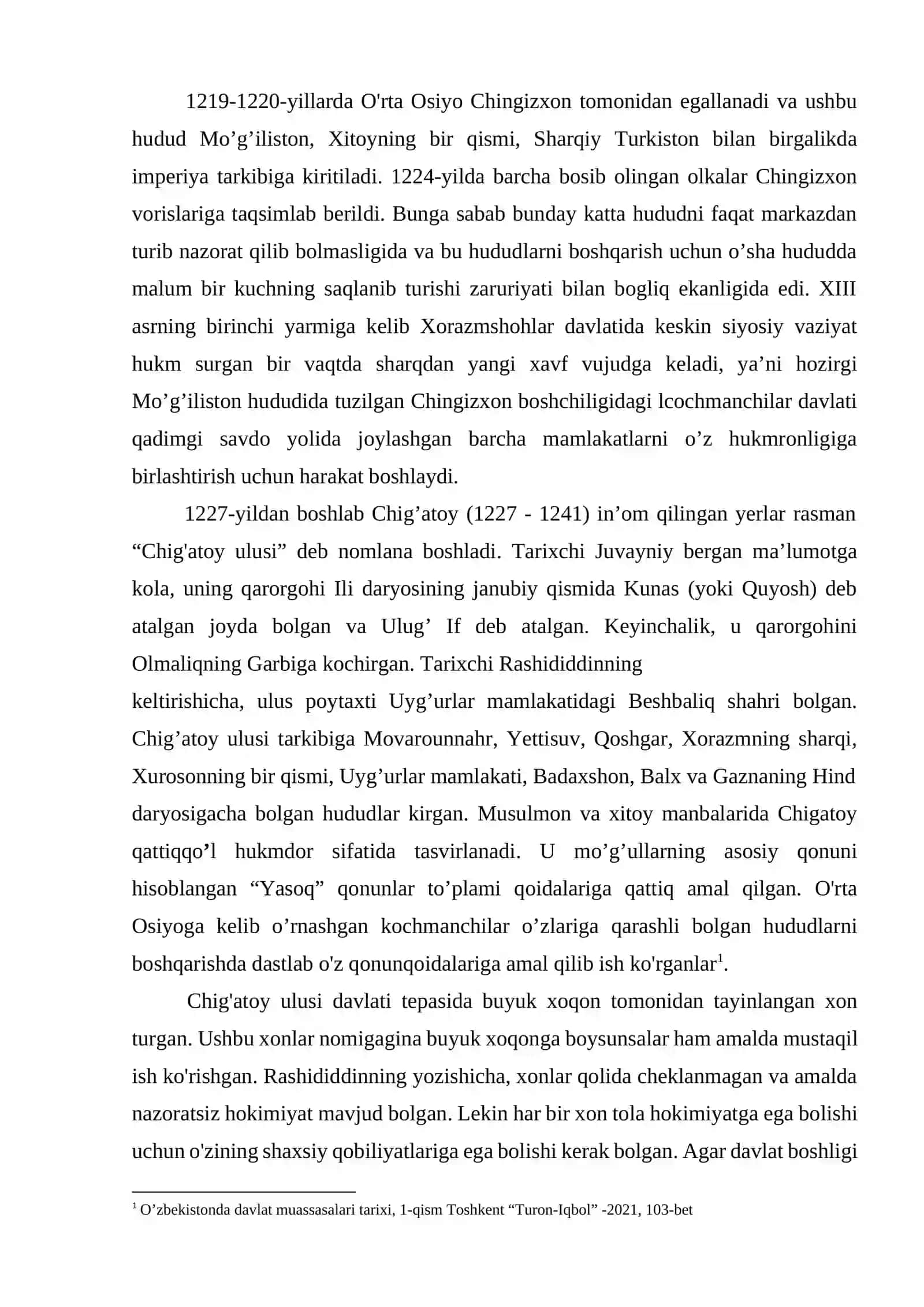 Chig’atoy davlatining boshqaruv tizimi 4