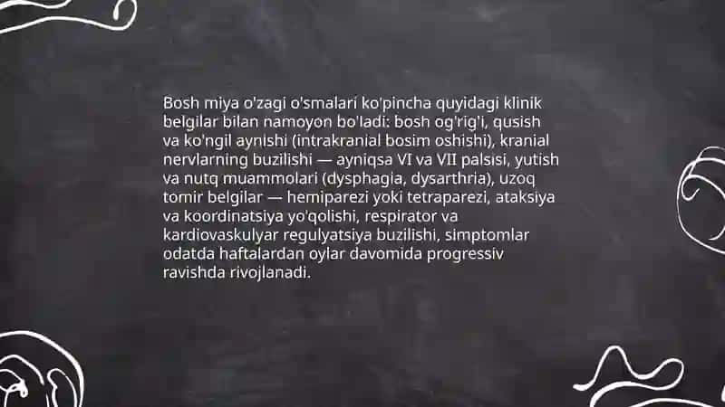 Bosh miya o'zagi o'smalari 4