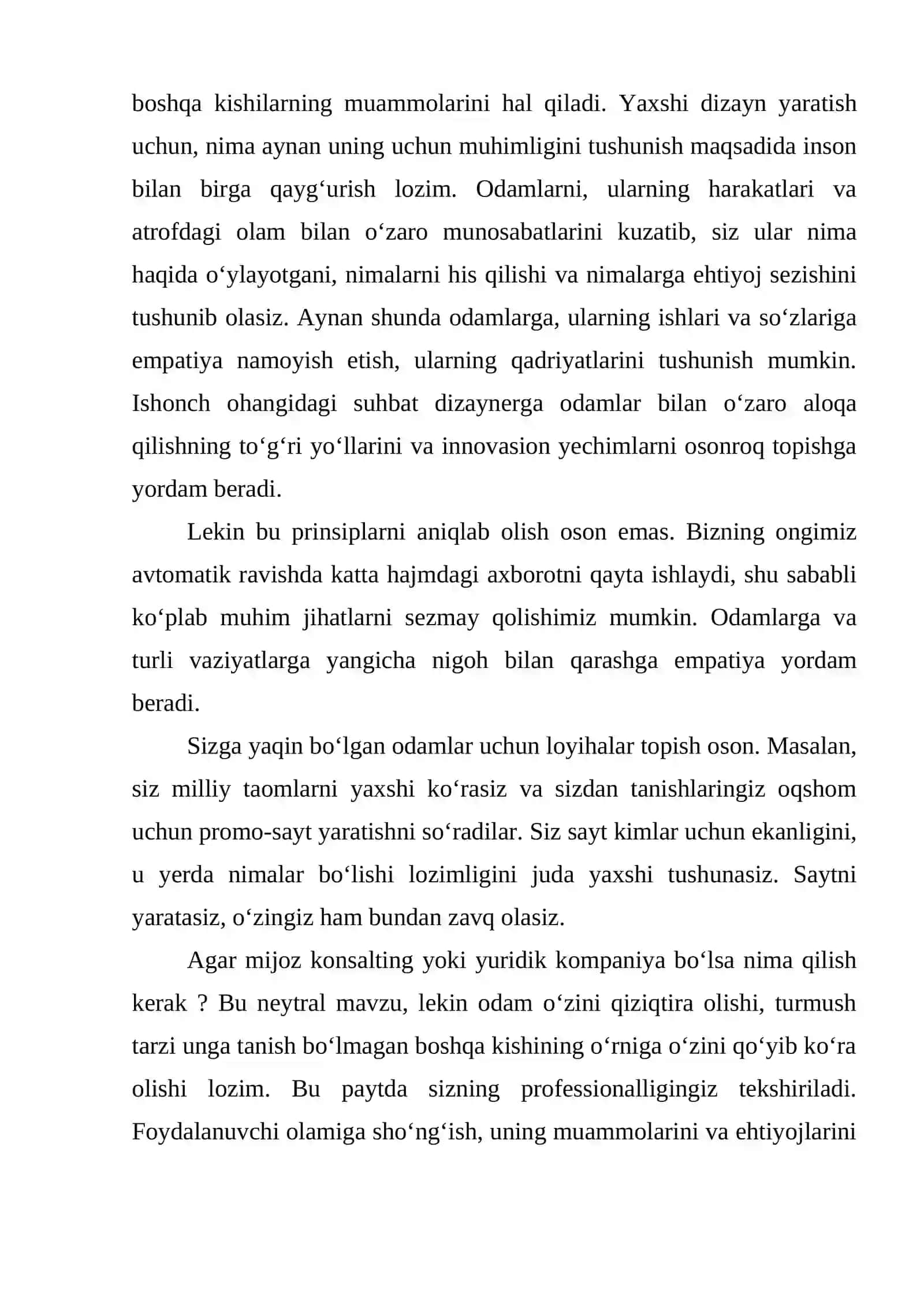 Fikrlash dizayni ("Design thinking") 4