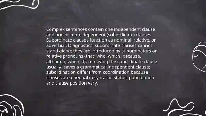 Syntax:simple vs.Complex sentences 4